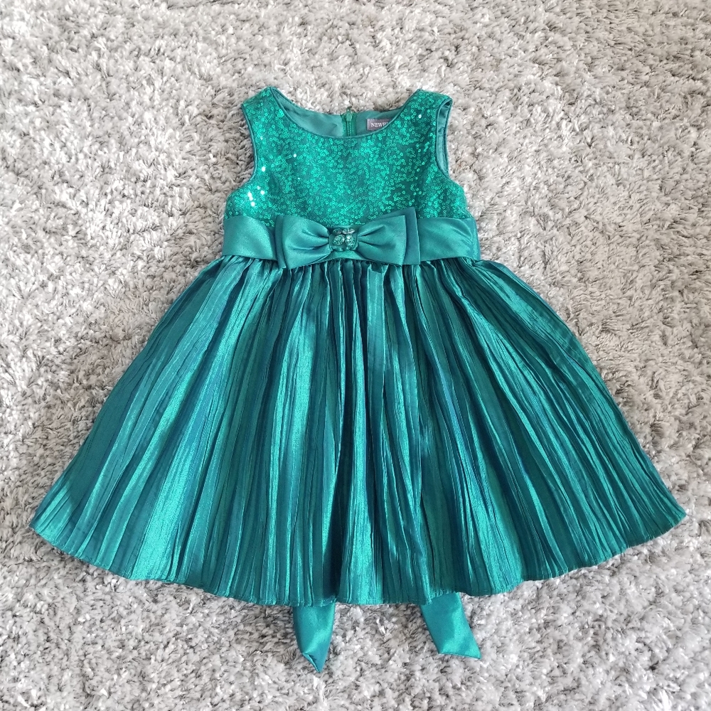 (3) Newberry Fit and Flare Sequin Jewel Tone Formal Dress Party Evening